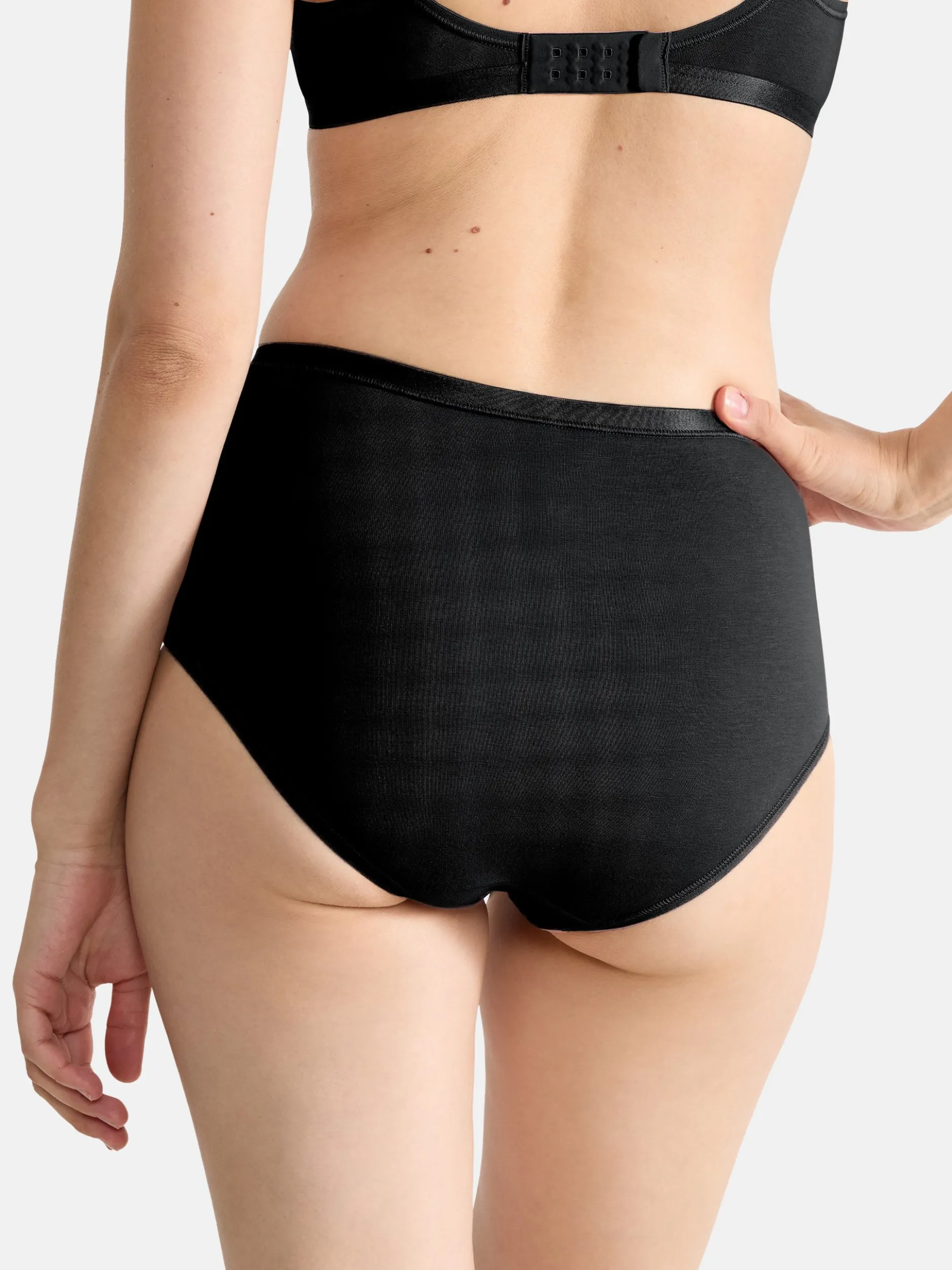 sloggi Damen High Waist Panty - 3er Pack GO Daily Cotton in schwarz