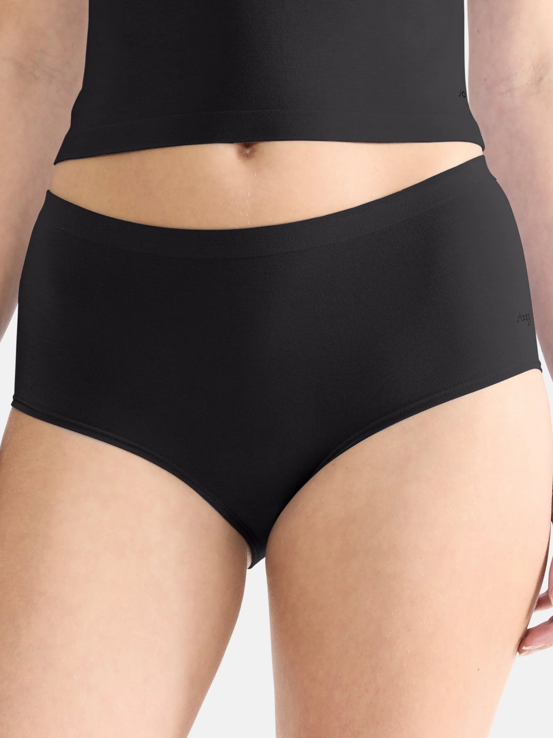 sloggi Damen High Waist Panty - 4er Pack GO Sense in schwarz