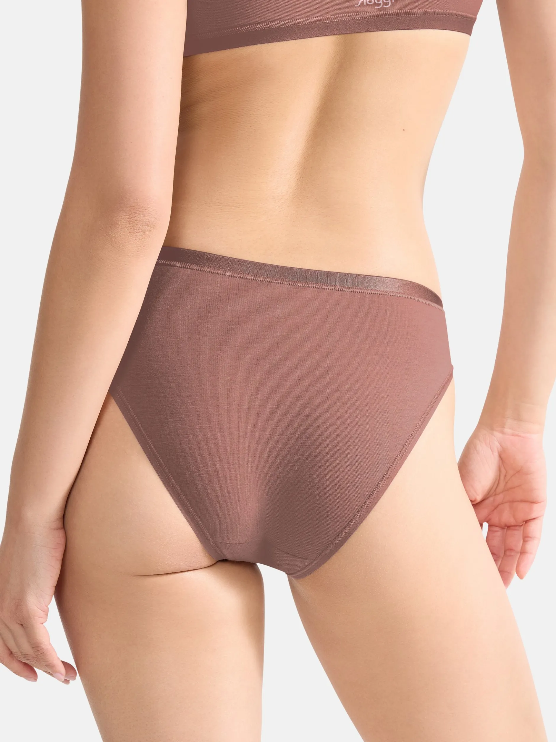 sloggi Damen High Waist Panty - 9er Pack GO Daily Cotton in braun