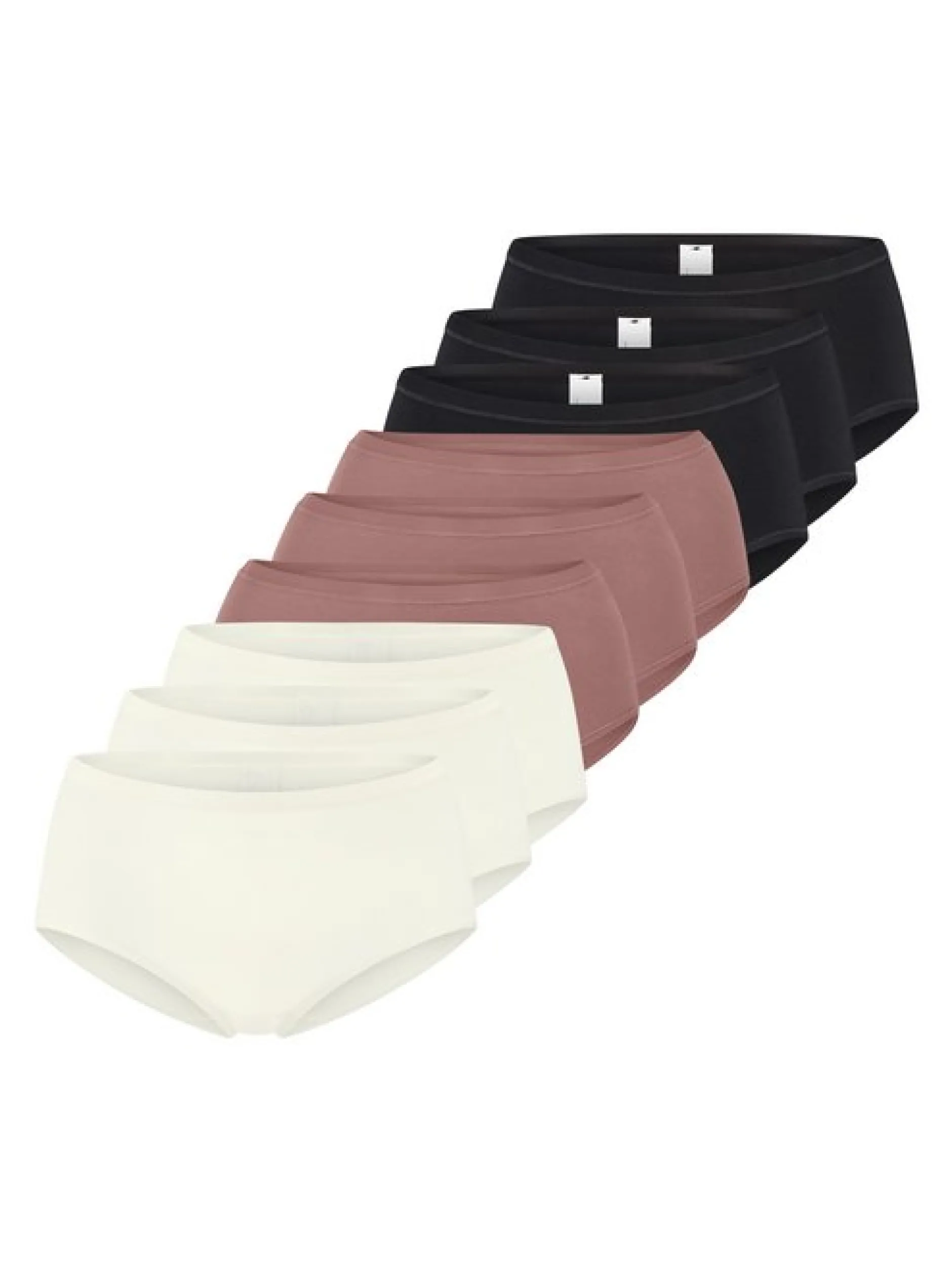 sloggi Damen High Waist Panty - 9er Pack GO Daily Cotton in braun