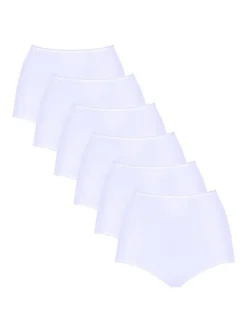 sloggi Damen Maxi Slip - 6er Pack 24/7 Microfibre in weiß