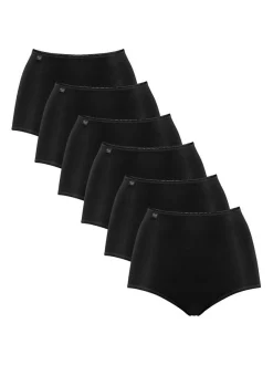 sloggi Damen Maxi Slip - 6er Pack 24/7 Microfibre in schwarz