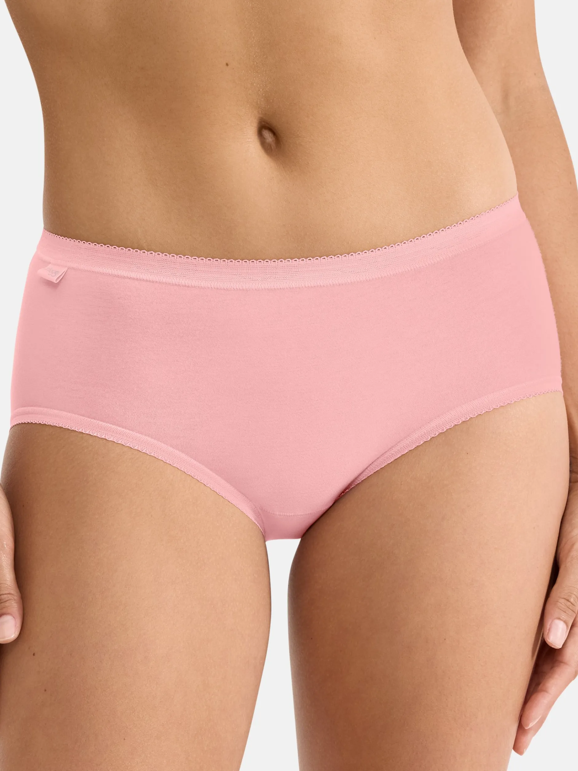 sloggi Damen Midi Slip - 3er Pack Basic+ in rosa