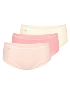 sloggi Damen Midi Slip - 3er Pack Basic+ in rosa
