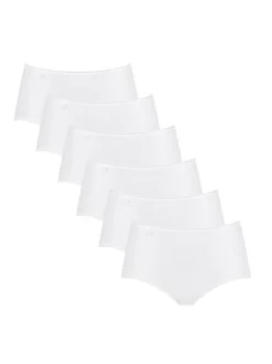 sloggi Damen Midi Slip - 6er Pack 24/7 Microfibre in weiß