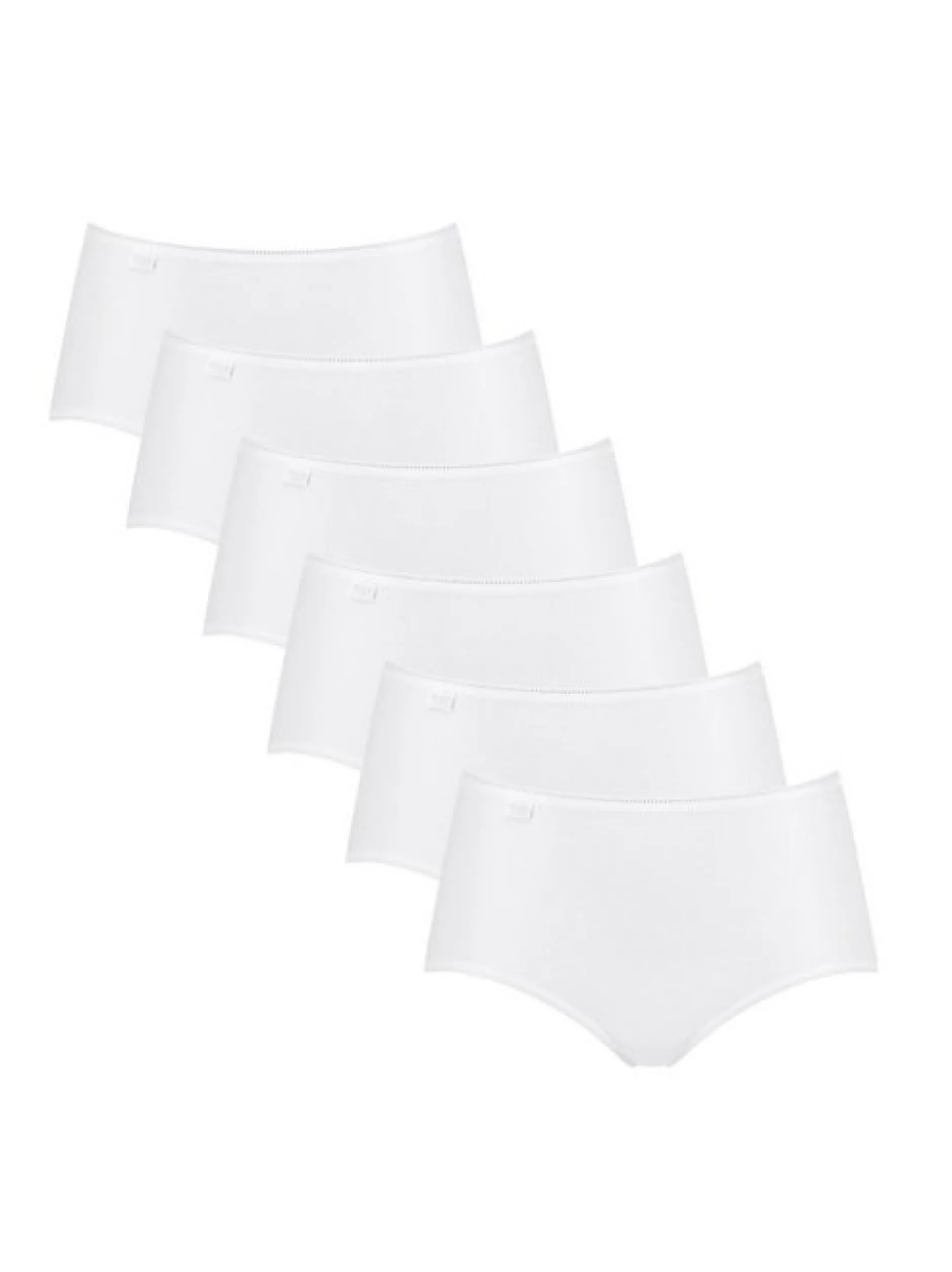 sloggi Damen Midi Slip - 6er Pack 24/7 Microfibre in weiß
