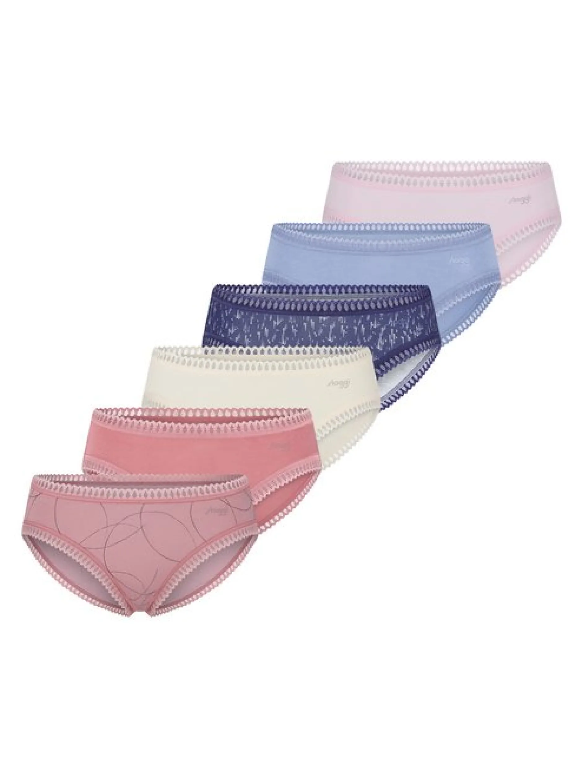 sloggi Damen Mini Slip - 6er Pack GO Crush in mehrfarbig
