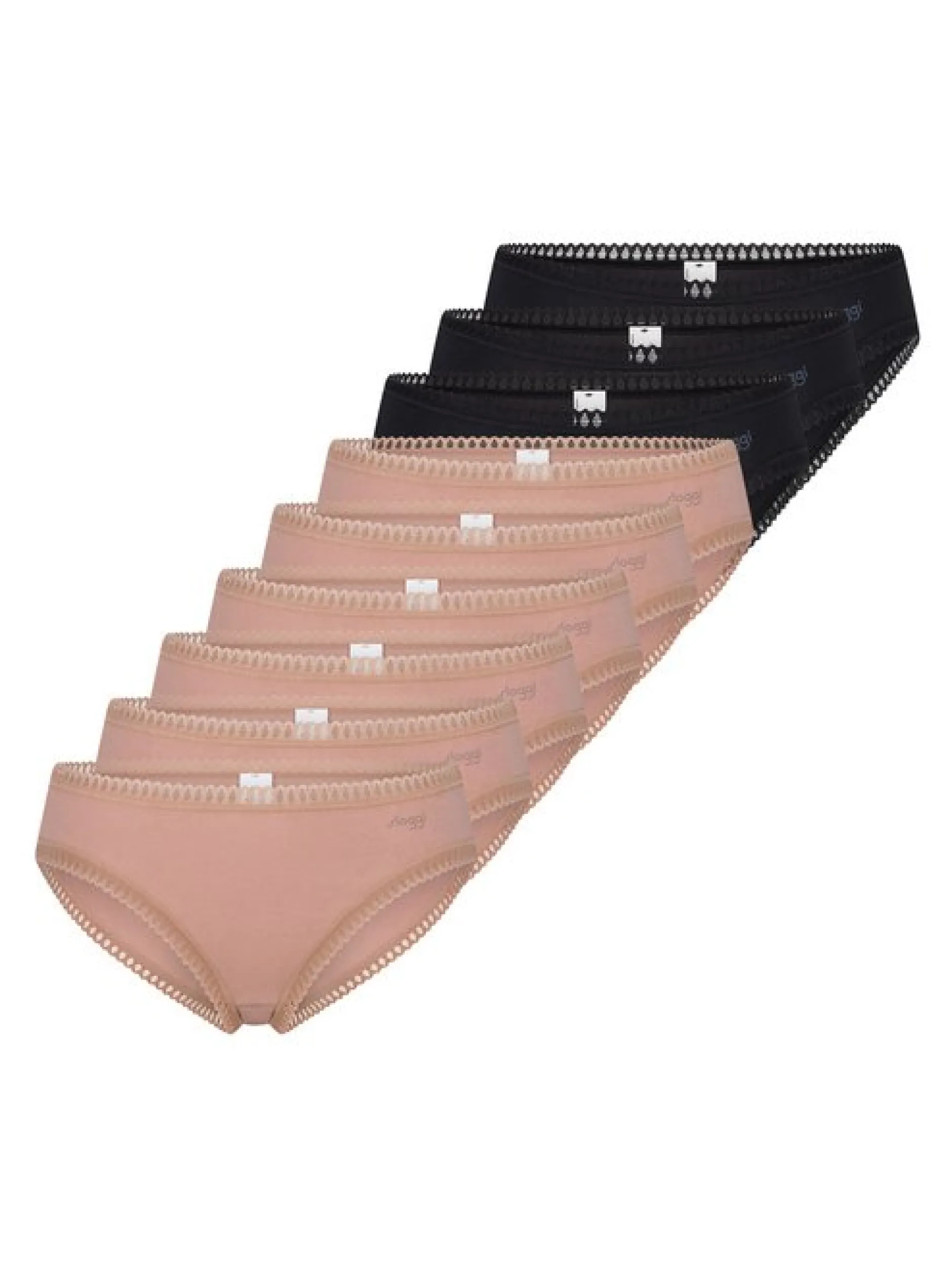 sloggi Damen Mini Slip - 9er Pack GO Crush in braun