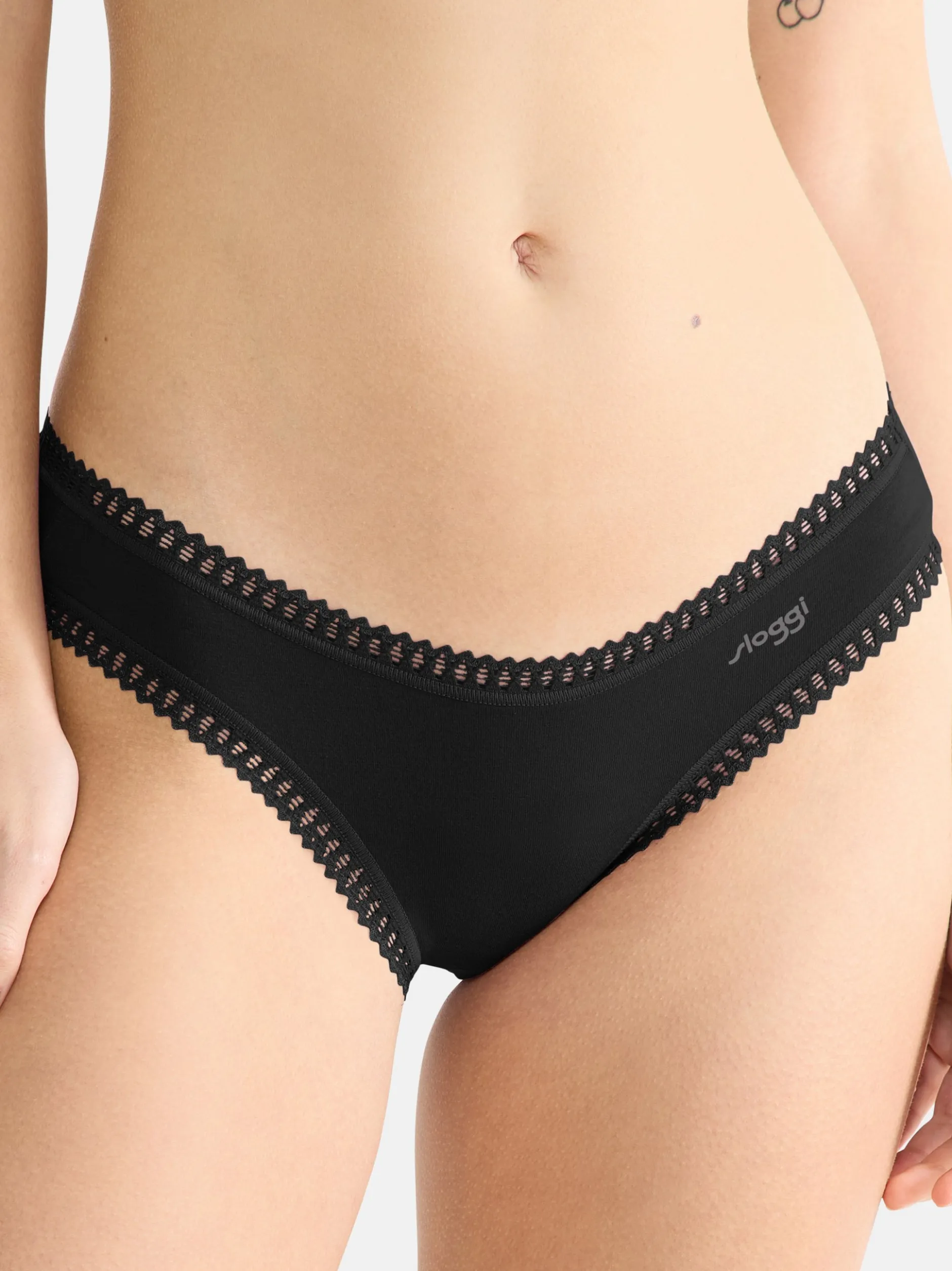 sloggi Damen Mini Slip - 3er Pack GO Crush in schwarz