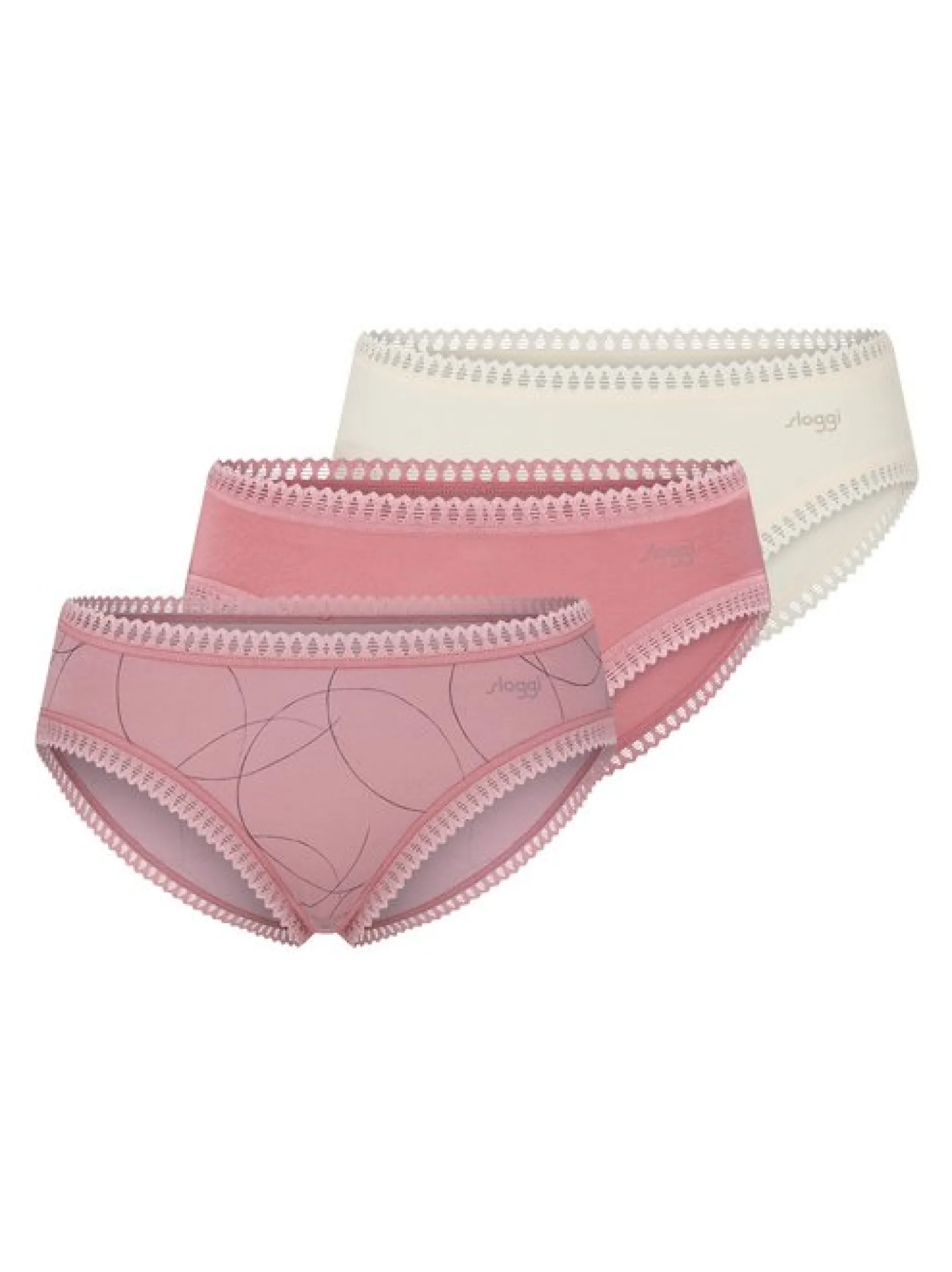 sloggi Damen Mini Slip - 3er Pack GO Crush in rosa