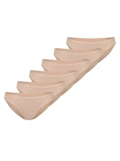 sloggi Damen Mini Slip - 6er Pack GO Daily Cotton in beige