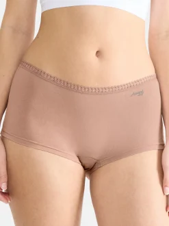 sloggi Damen Short Slip - 6er Pack GO Crush in braun