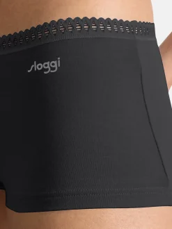 sloggi Damen Short Slip - 6er Pack GO Crush in schwarz