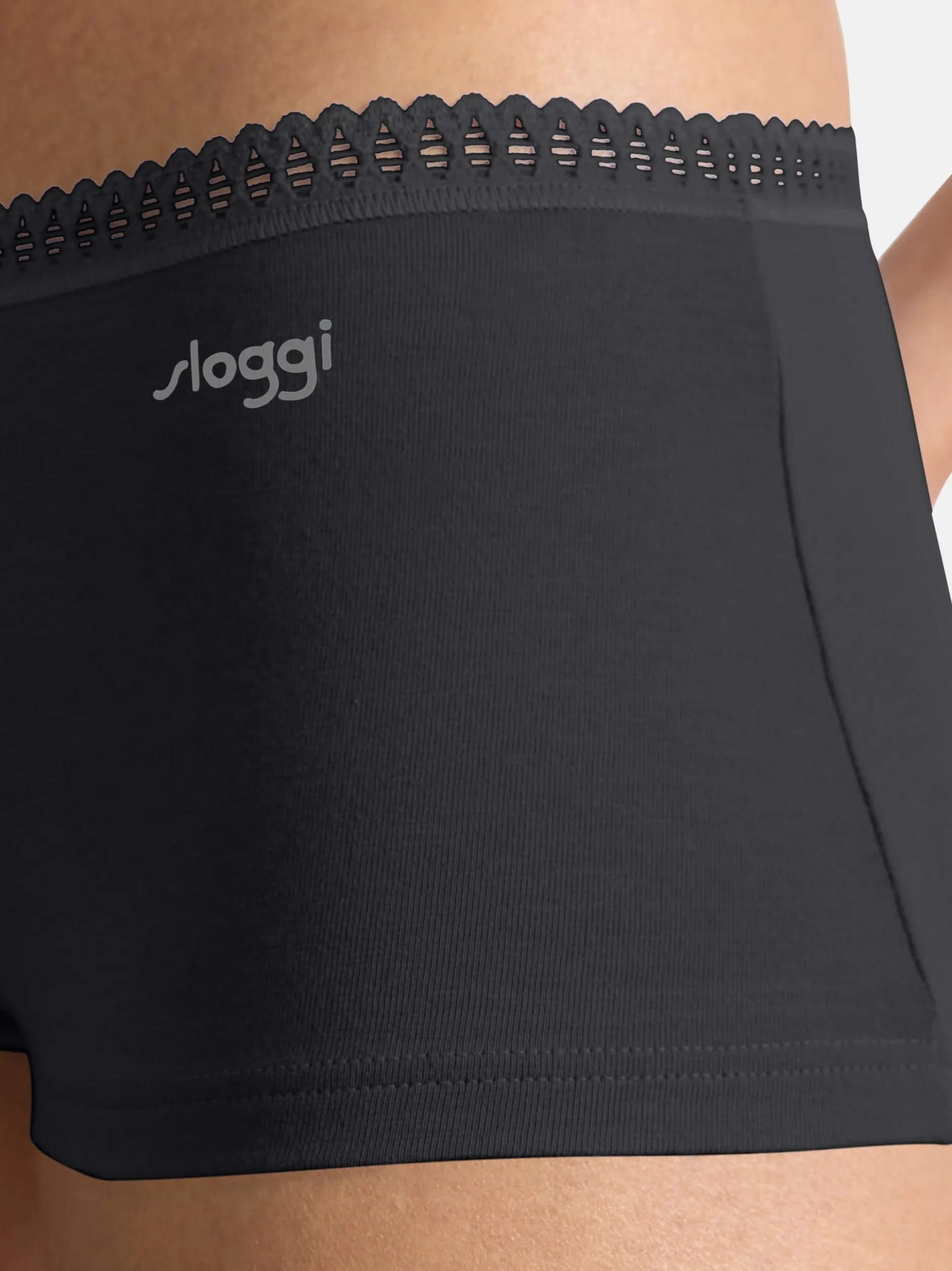 sloggi Damen Short Slip - 6er Pack GO Crush in schwarz