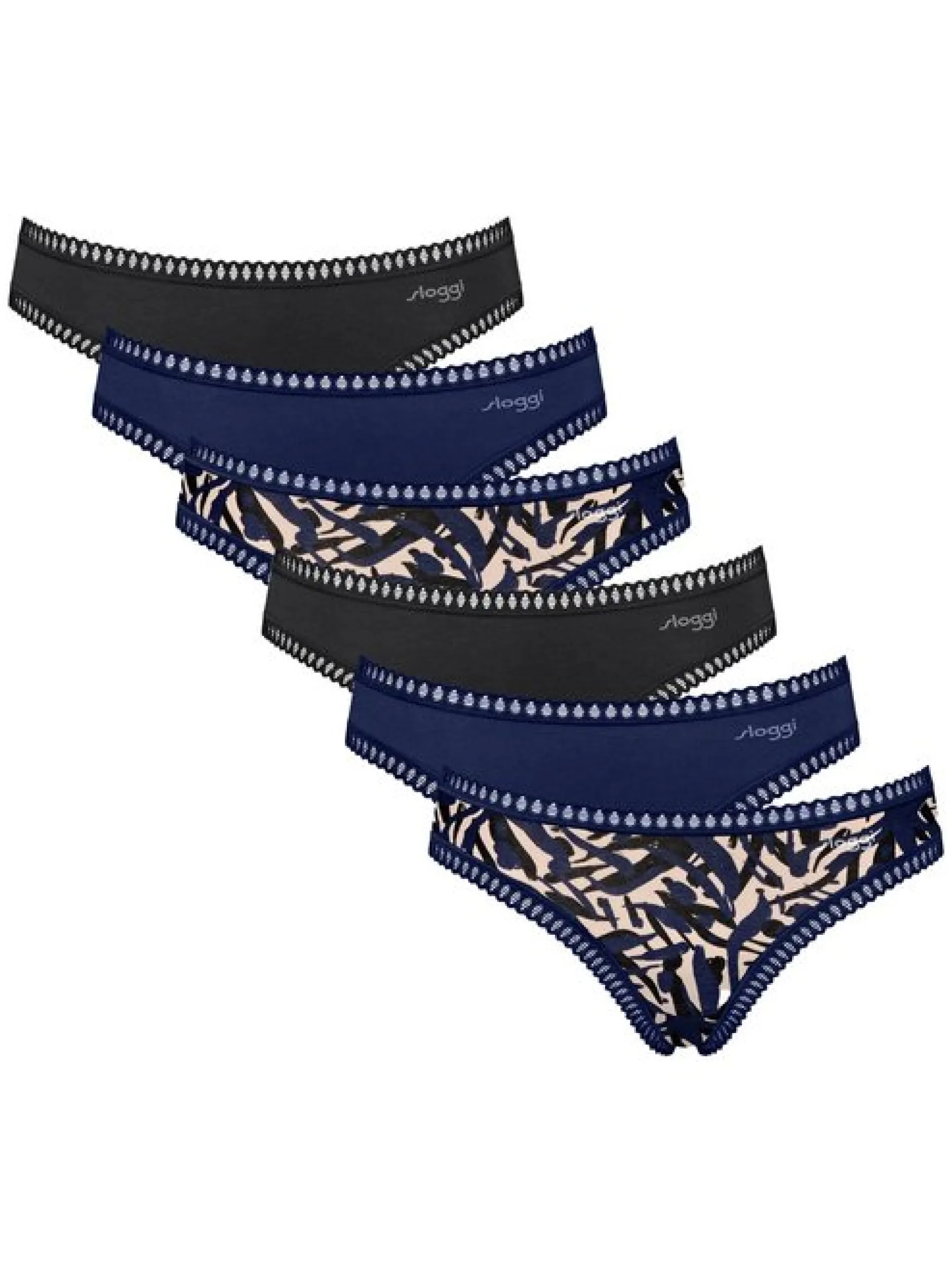 sloggi Damen Slip 6er Pack in blau