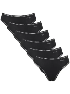 sloggi Damen Slip 6er Pack in schwarz