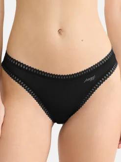 sloggi Damen String - 3er Pack GO Crush in schwarz
