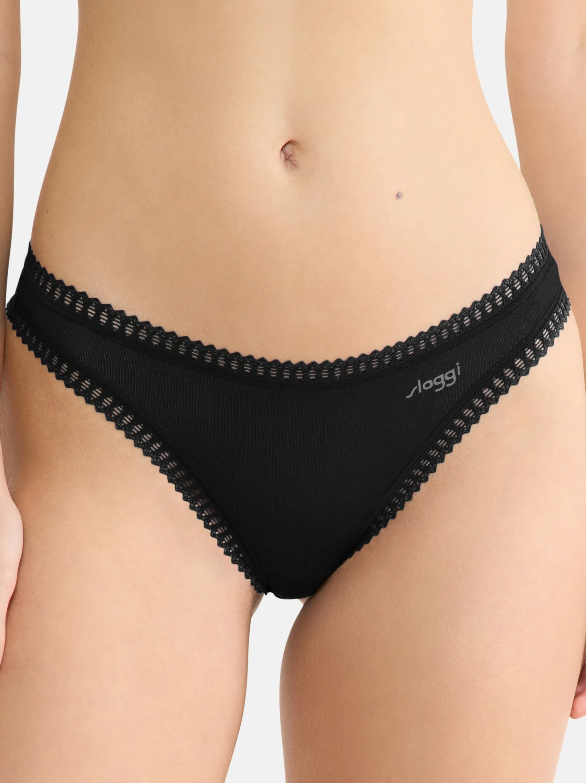 sloggi Damen String - 3er Pack GO Crush in schwarz