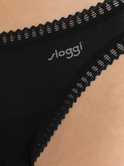 sloggi Damen String - 3er Pack GO Crush in schwarz