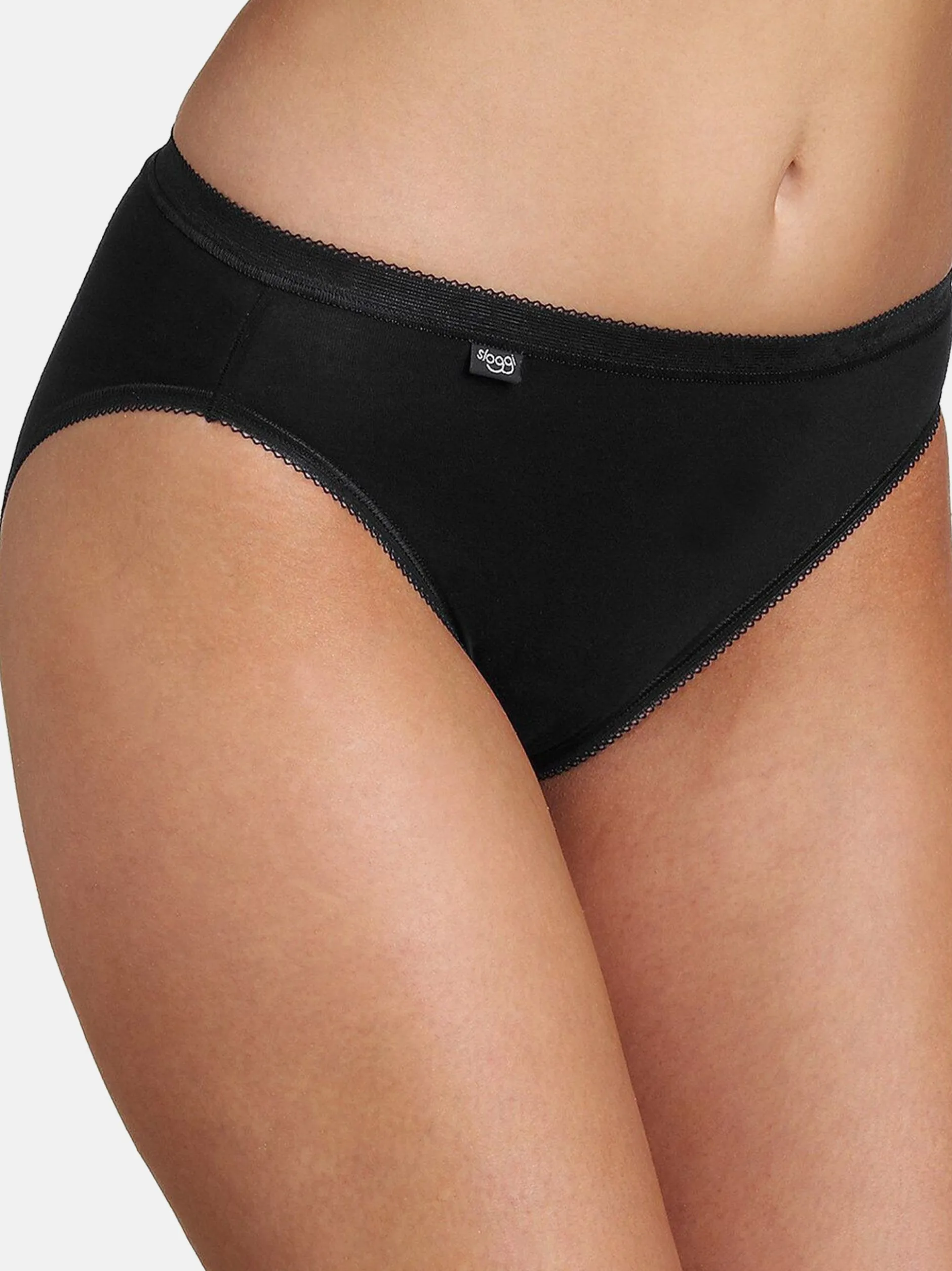 sloggi Damen Tai Slip - 4er Pack Basic+ in schwarz