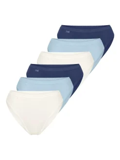 sloggi Damen Tai Slip - 6er Pack Basic+ in blau