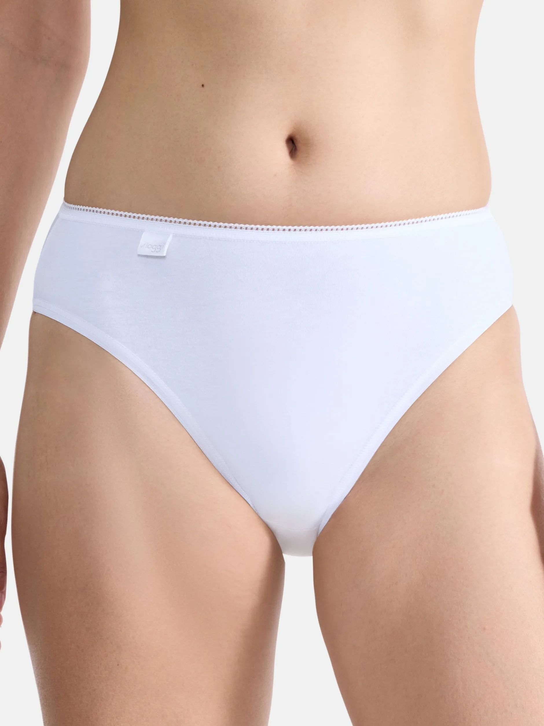 sloggi Damen Tai Slip - 9er Pack 24/7 Cotton in weiß