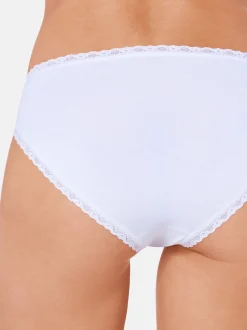 sloggi Damen Tai Slip - 6er Pack 24/7 Cotton Lace in weiß