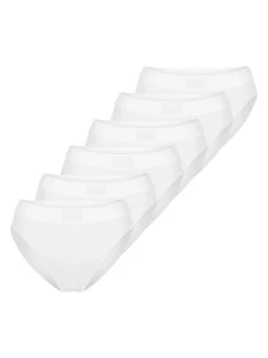 sloggi Damen Tai Slip - 6er Pack Double Comfort T in weiß