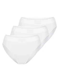 sloggi Damen Tai Slip - 3er Pack Double Comfort T in weiß