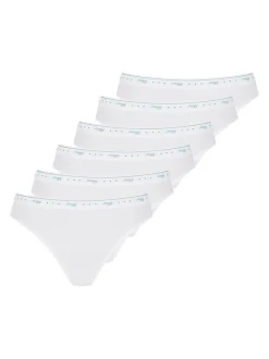 sloggi Damen Tai Slip - 6er Pack 24/7 100 in weiß