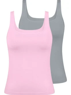 sloggi Damen Unterhemd - 2er Pack GO Sense in mehrfarbig