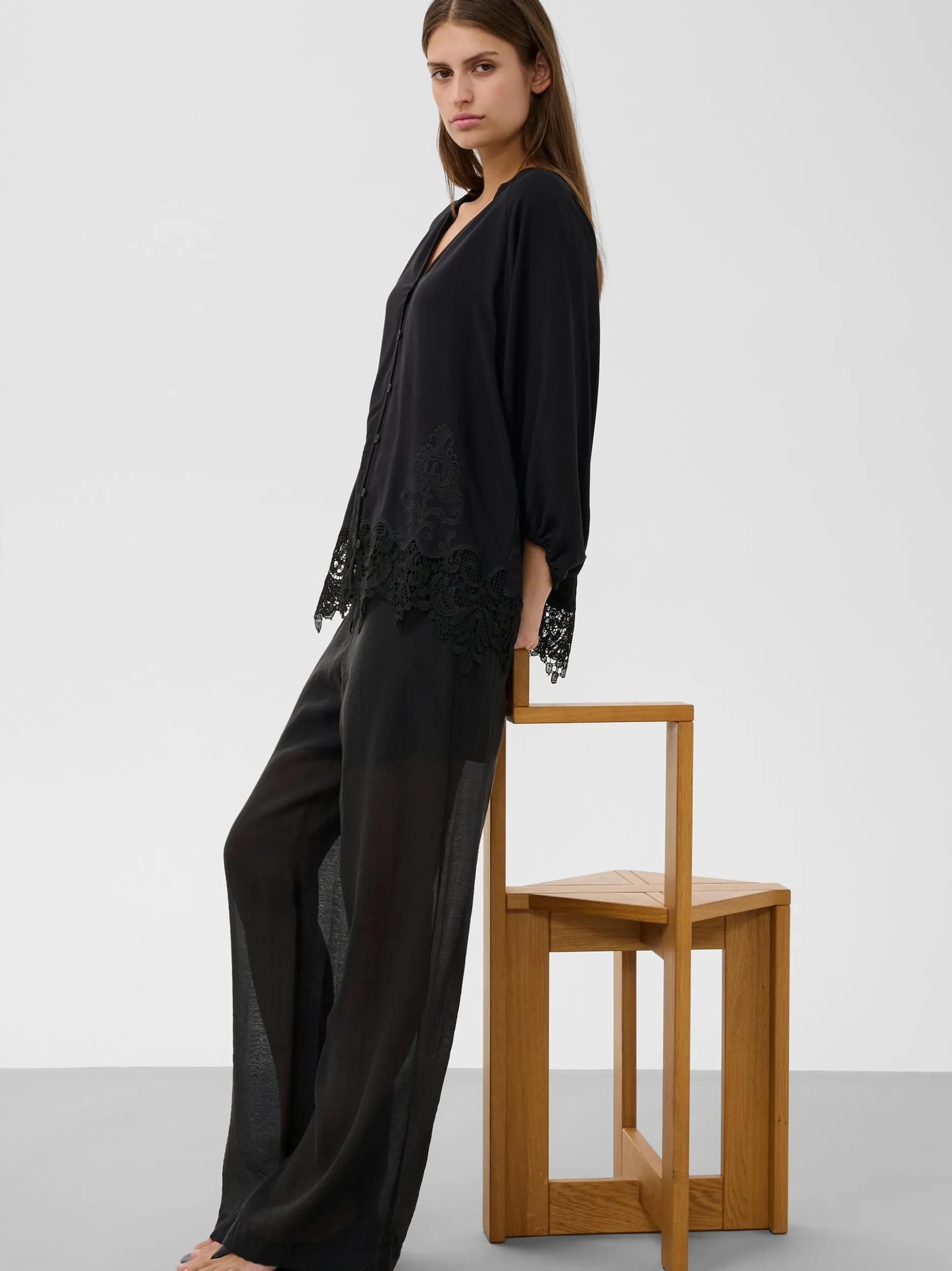 Soaked in Luxury Damen Bluse SLZinaida in schwarz