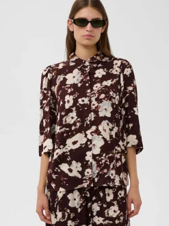 Soaked in Luxury Damen Hemdbluse SLClero in bordeaux