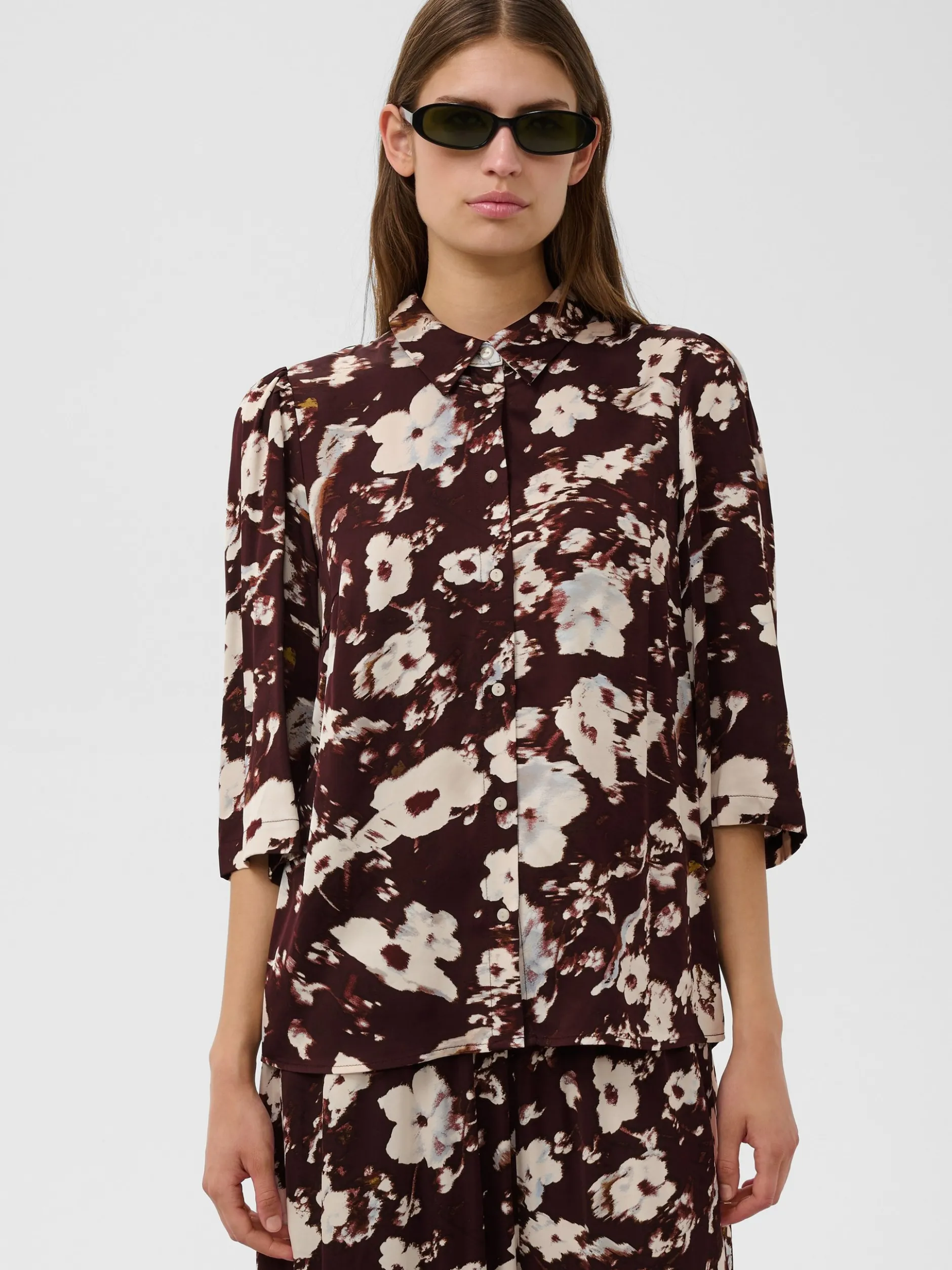 Soaked in Luxury Damen Hemdbluse SLClero in bordeaux