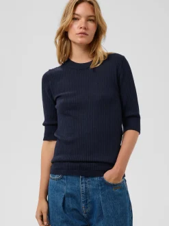 Soaked in Luxury Damen Langarmshirt SLSpina in marine