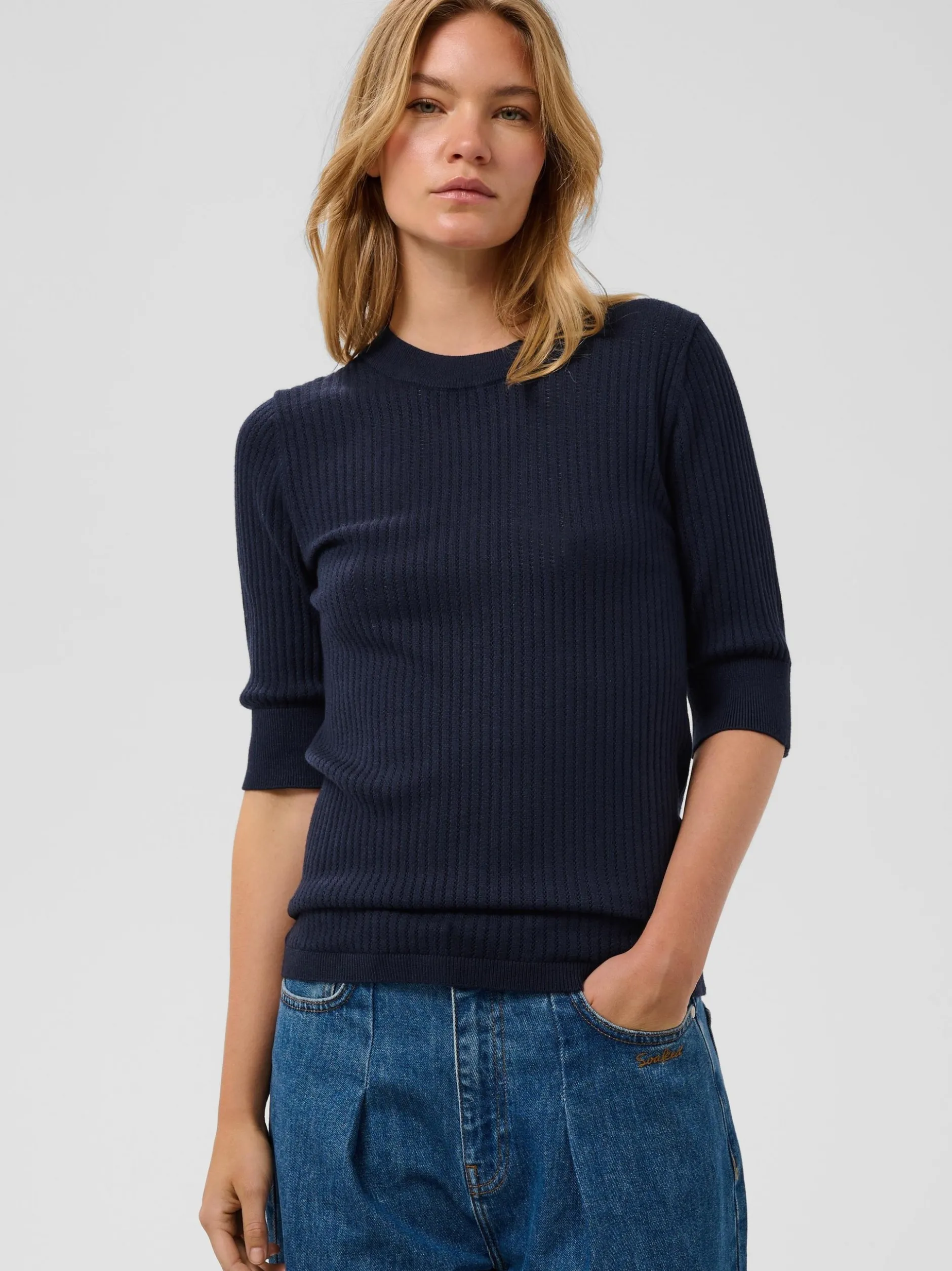 Soaked in Luxury Damen Langarmshirt SLSpina in marine