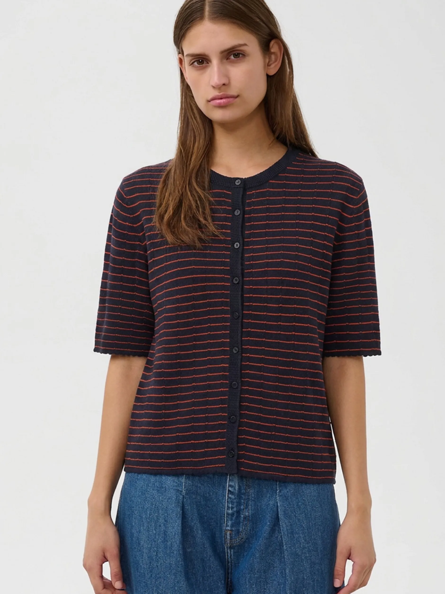 Soaked in Luxury Damen Strickjacke SLSpina in marine rot