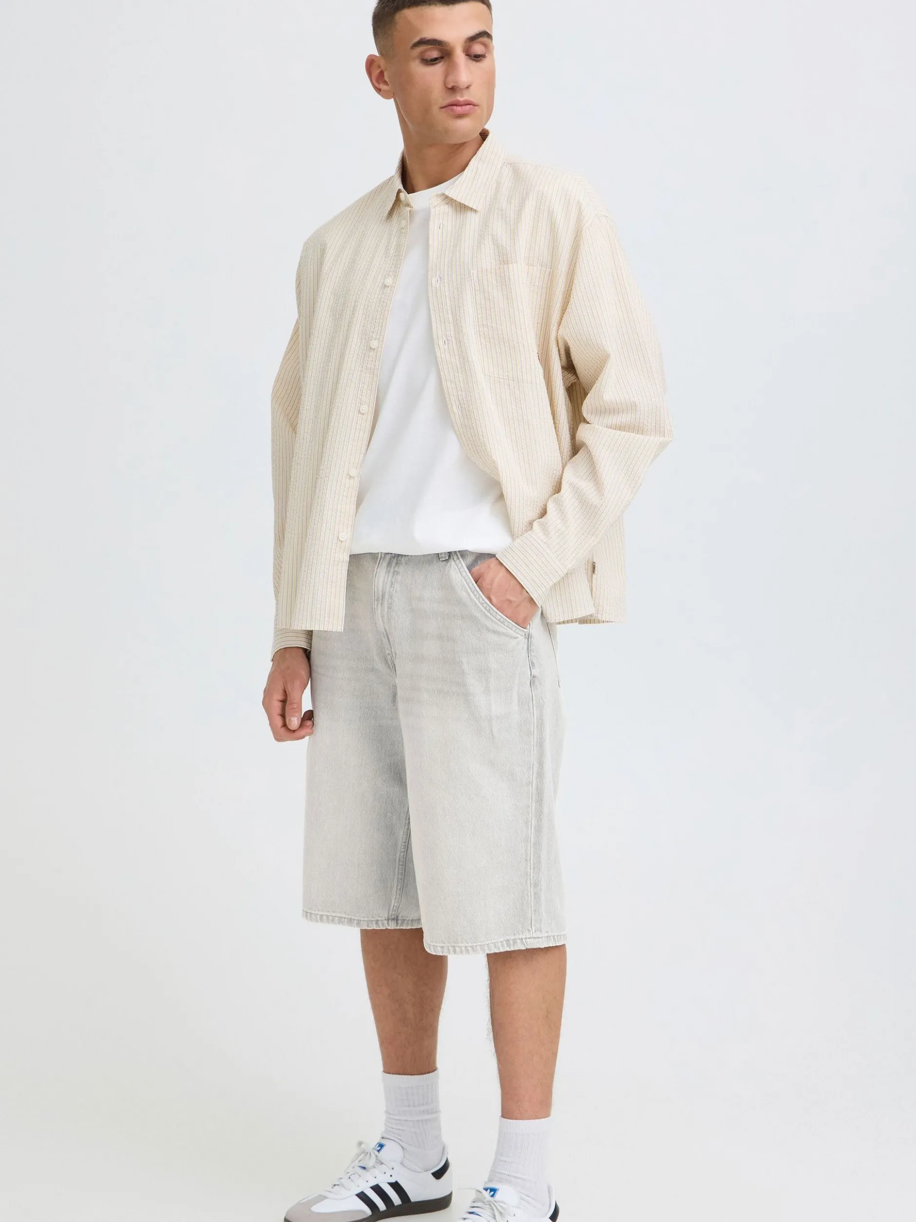 Solid Herren Bermudas - SDTommy Talib in hellgrau