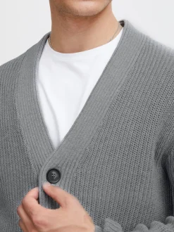 Solid Herren Cardigan - SDGore in grau