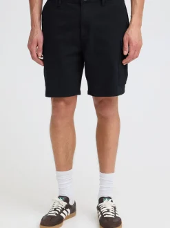 Solid Herren Cargoshorts - SDMohan Stretch in schwarz