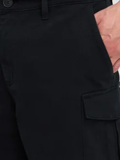 Solid Herren Cargoshorts - SDMohan Stretch in schwarz