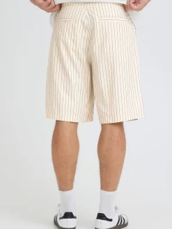 Solid Herren Chinoshorts - SDAlann Striped in beige