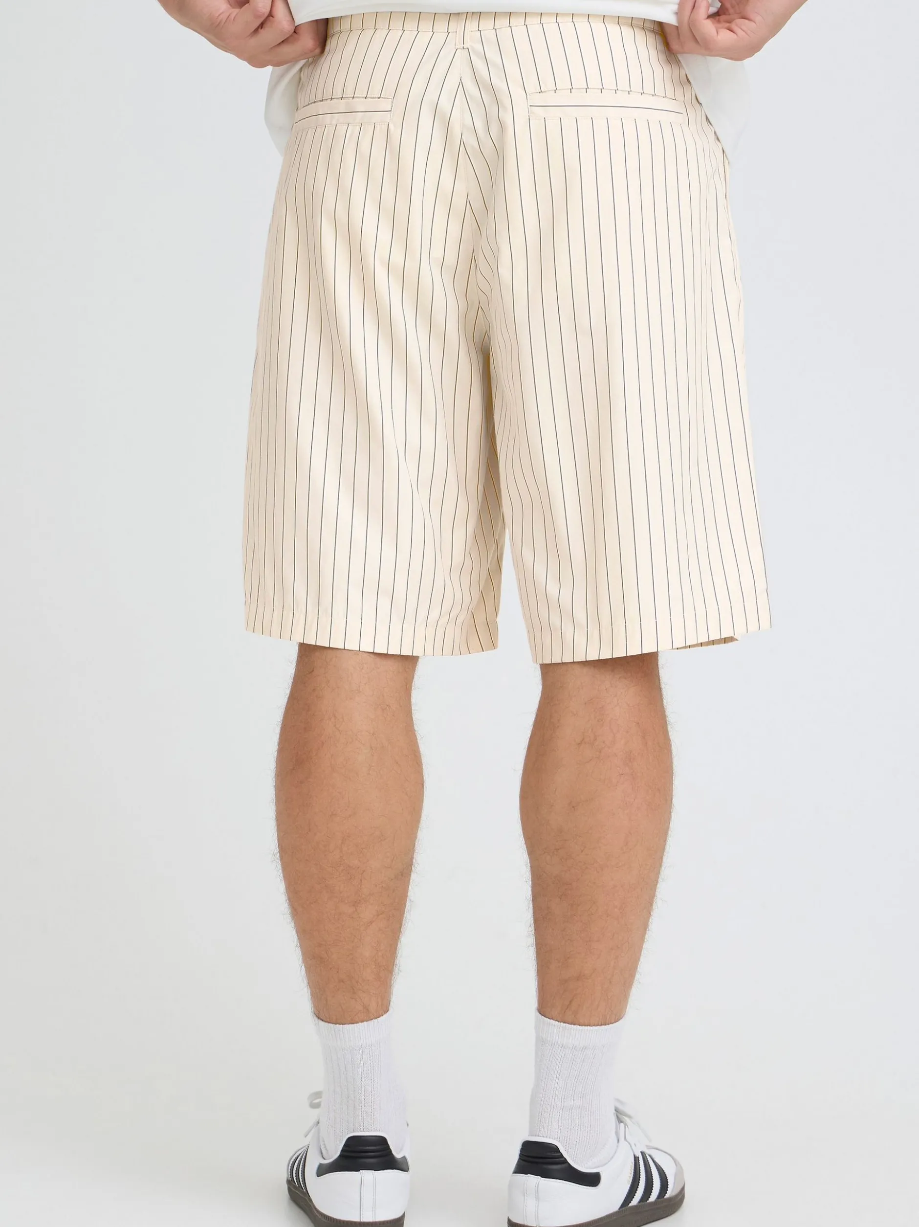 Solid Herren Chinoshorts - SDAlann Striped in beige