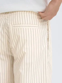 Solid Herren Chinoshorts - SDAlann Striped in beige