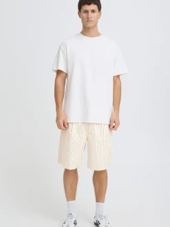 Solid Herren Chinoshorts - SDAlann Striped in beige