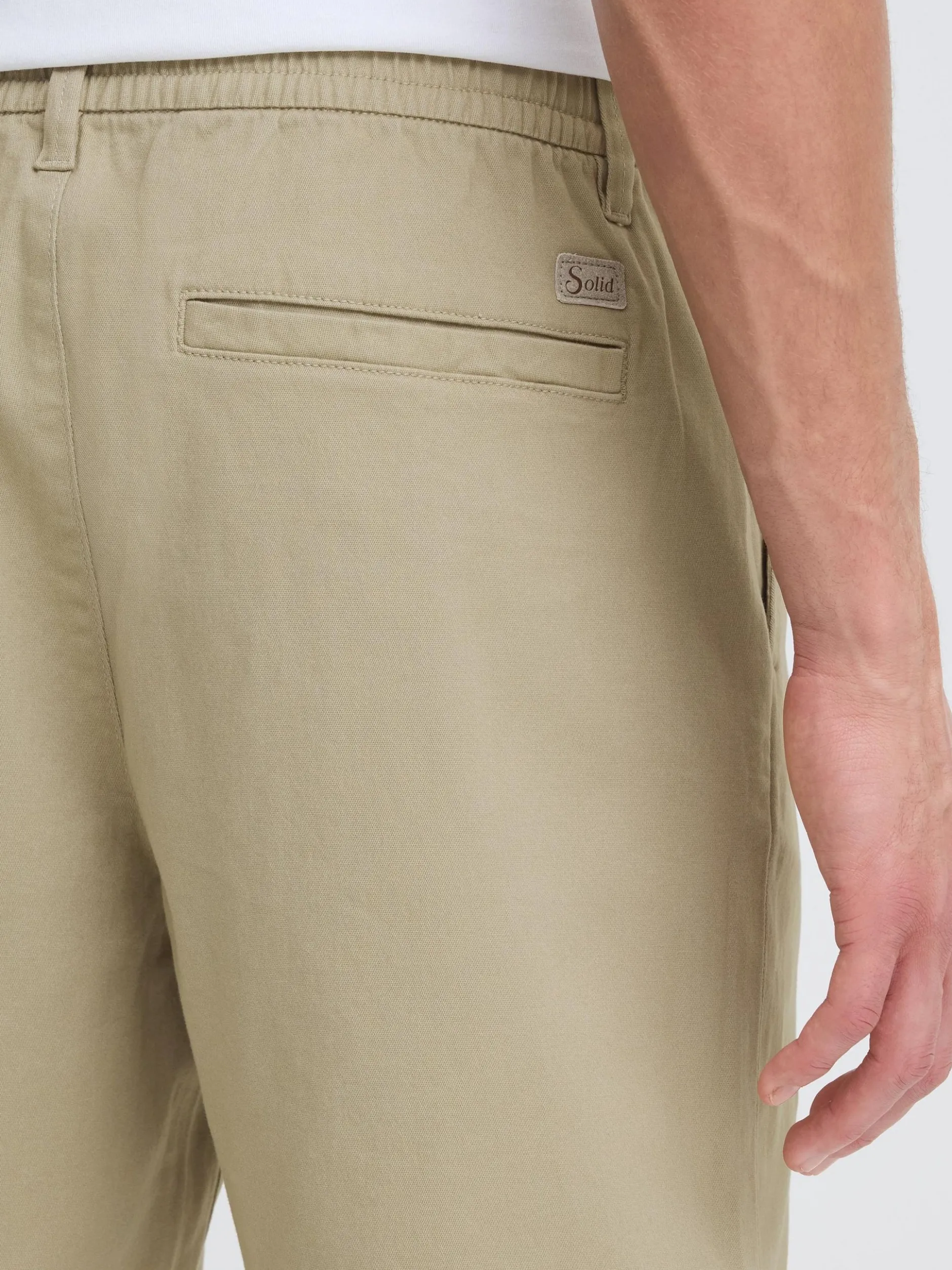 Solid Herren Chinoshorts - SDGibboni Stretch in beige