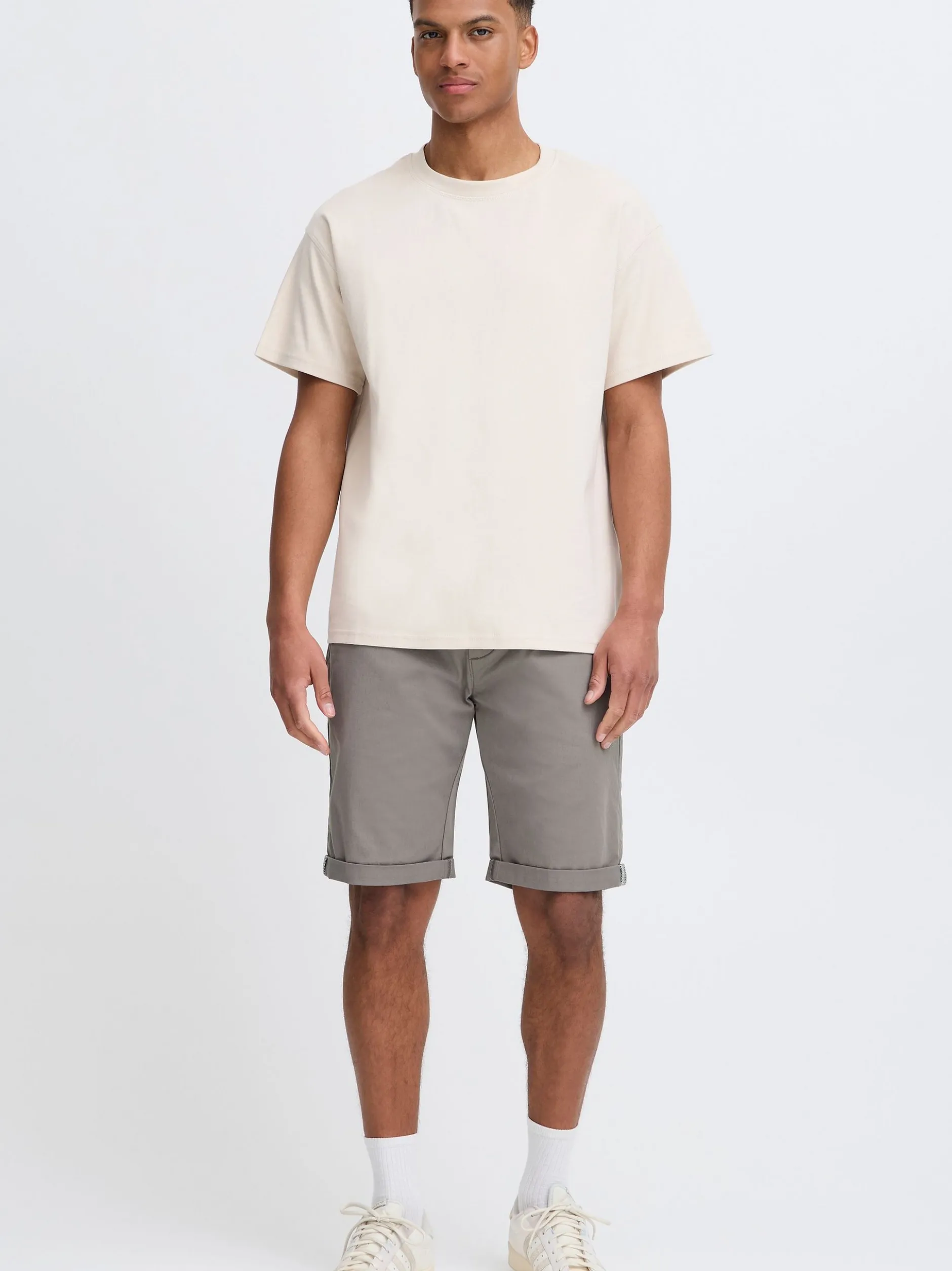 Solid Herren Chinoshorts - SDMonty in grau