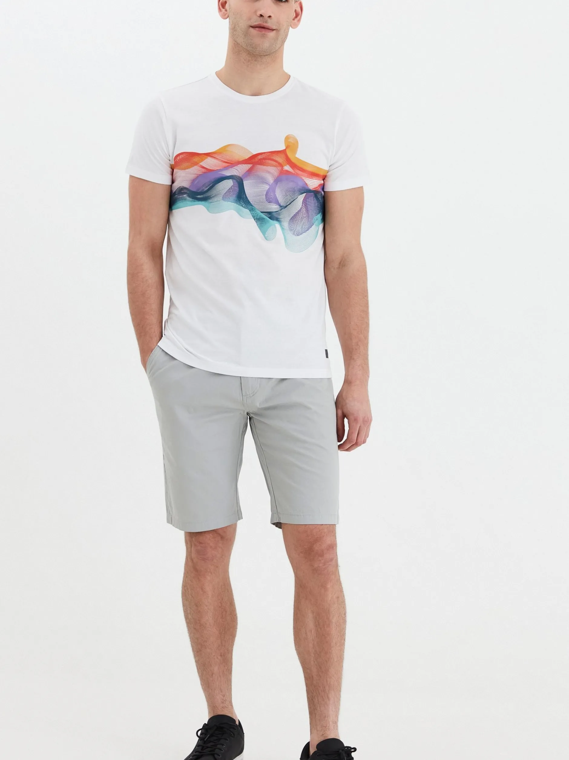 Solid Herren Chinoshorts - SDTitian in grau