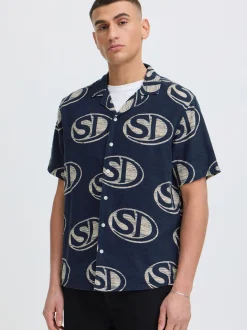 Solid Herren Hemd SDUte in blau