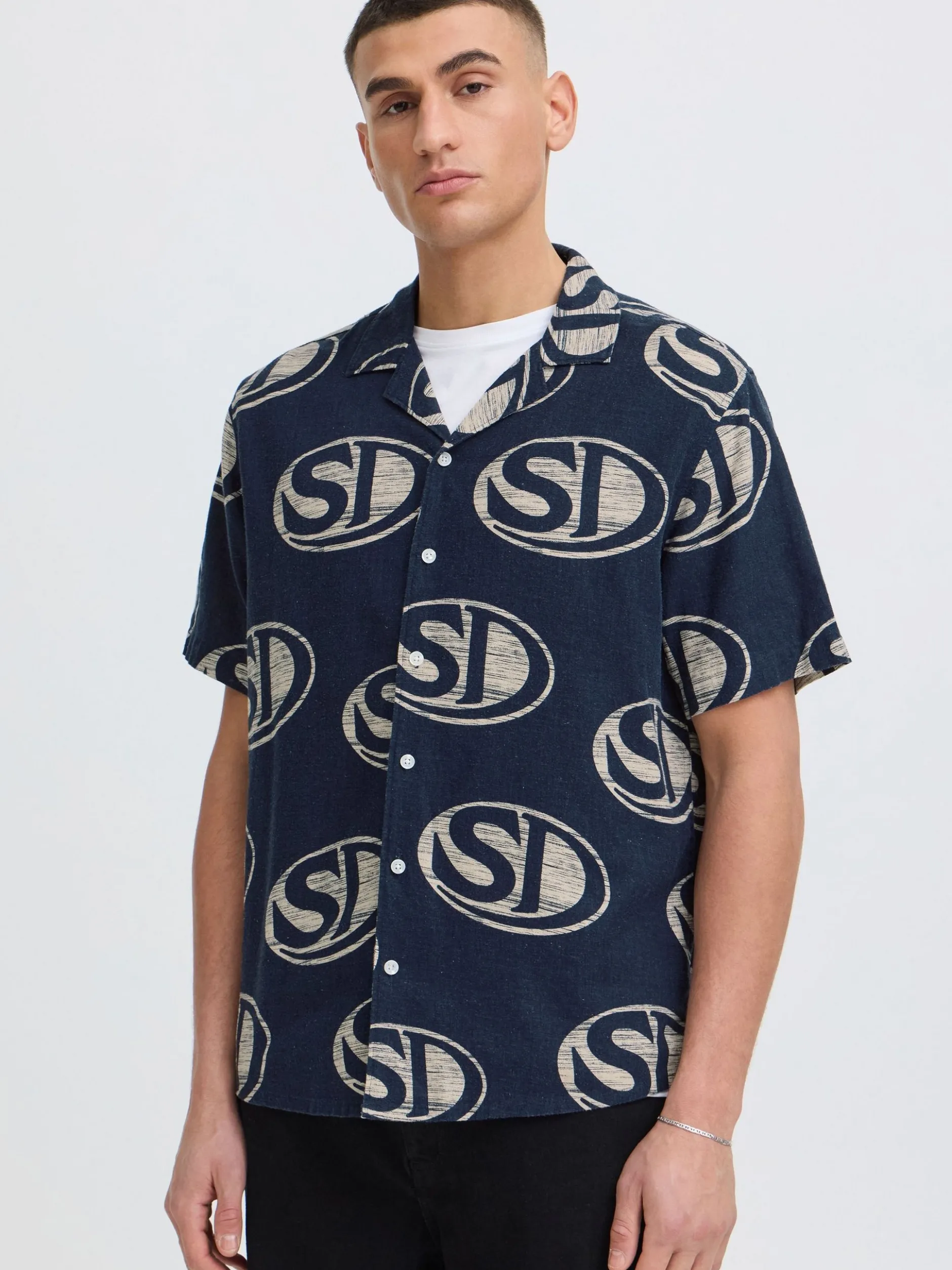 Solid Herren Hemd SDUte in blau